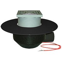 HL64.1BF/7 воронка для эксплуатируемой кровли с гориз. выпуском, трапом и корп. из ПП для наклеивания FPO-мембран и электрообогревомDN75