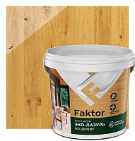Эко-лазурь FAKTOR для древесины сосна, ведро 0,9 кг