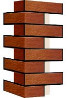 Внешний угловой элемент фасадной термопанели Аляска Kalahari rustik, 60 мм