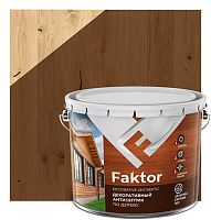 Антисептик FAKTOR декоративный для защиты и тонирования древесины 3 в 1 махагон, барабан 7,6 кг 