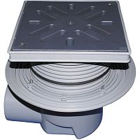 HL615L Трап ПП PERFEKT с гориз. выпуском, решёткой из ПП и клапаном DN110