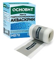 Гидроизоляционная лента, армированная сеткой Основит АКВАСКРИН HB70, 120 мм х 10 м