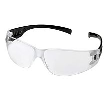 Очки защитные открытого типа прозрачно-серые, черные дужки, ИСТОК