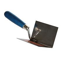 Мастерок для внутренних углов из нержавеющей стали с деревянной ручкой 110х75х75мм