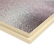 Pir-плита PirroMembrane 1200х2400х90, Теплоизоляция с двусторонней облицовкой алюминиевой тисненой фольгой 50 мкм, Пиррогрупп