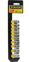 Набор торцовых головок STAYER RSS 10LD (3/8"), 10 предметов