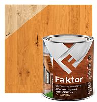 Антисептик FAKTOR декоративный для защиты и тонирования древесины 3 в 1 орегон, банка 0,6 кг 