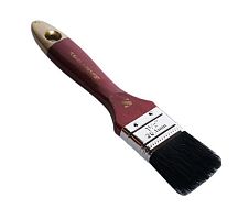 Кисть плоская с черной натуральной щетиной и деревянной ручкой 1,5", серия МАСТЕР